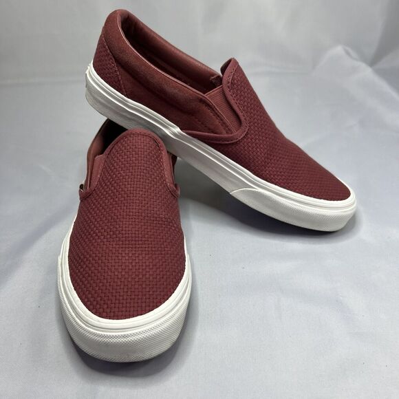 Vans Slip On Woven in Color Marsala NWT Women’s 9 Men’s 7.5 - Picture 1 of 10
